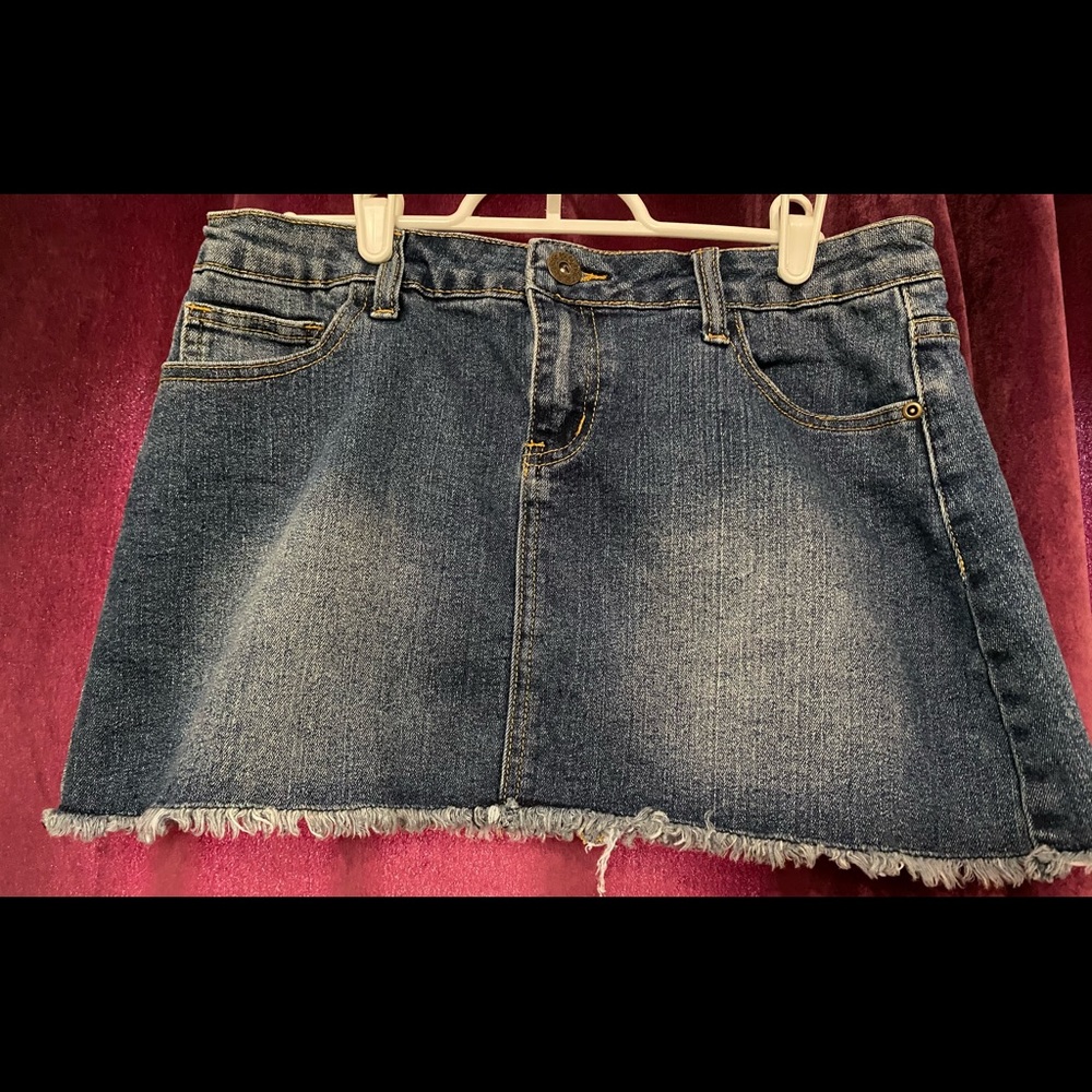 Jean mini skirt